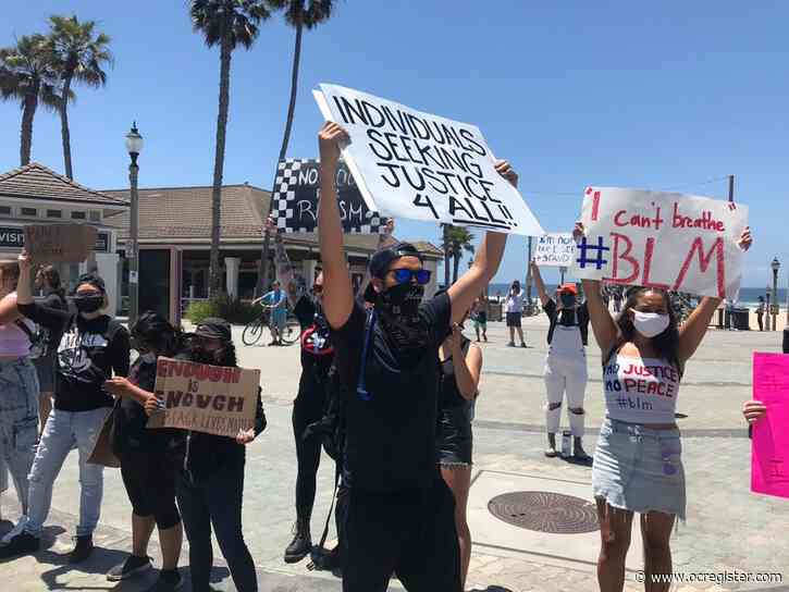Protesters against police brutality return to Huntington Beach Sunday