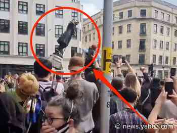 Black Lives Matter protesters in the UK toppled a 125-year-old slave trader statue and sank it in a river