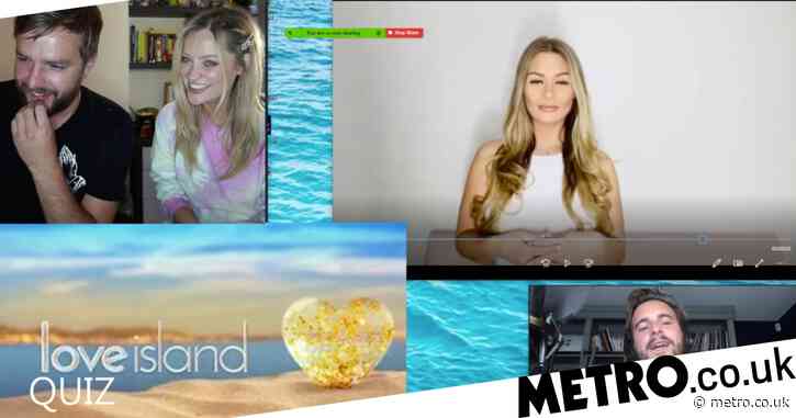 Iain Stirling accidentally reveals answers in funny picture round mishap as he and Laura Whitmore host epic Love Island virtual quiz
