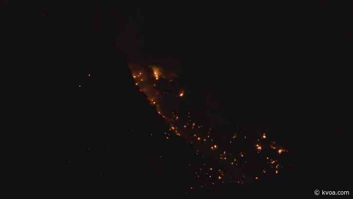 Bighorn Fire burns on Santa Catalina Mountains
