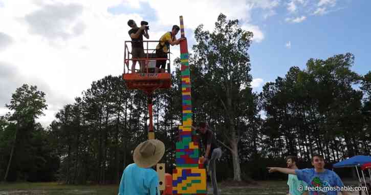 This $50,000 race to build giant Lego towers should be a game show