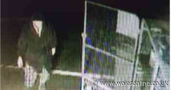 CCTV image of a man in dressing gown police want to speak to after burglary