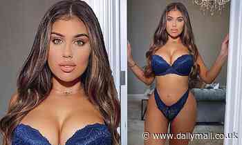 Anna Vakili looks incredible as she poses in lacy navy lingerie after plea to the government