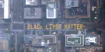 This Black Lives Matter street mural can be seen from space     - CNET