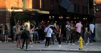 Big crowd seen drinking outside bar on King West has Toronto fuming - blogTO