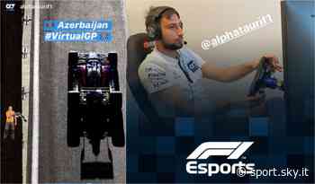 Formula 1 virtuale, Gigio Donnarumma 16° nel GP di Baku: la sfida con Courtois - Sky Sport