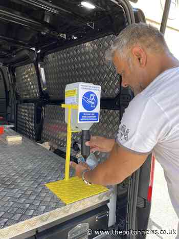 Egerton firm create a unique hand sanitiser dispenser made in Bolton - The Bolton News
