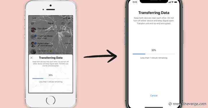 Signal can now transfer your chat history to a new iPhone