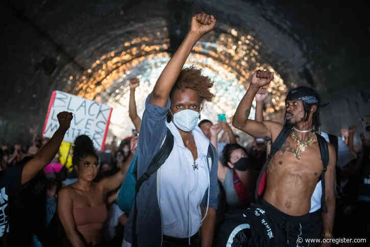Southern California protests continue as George Floyd is laid to rest in Houston