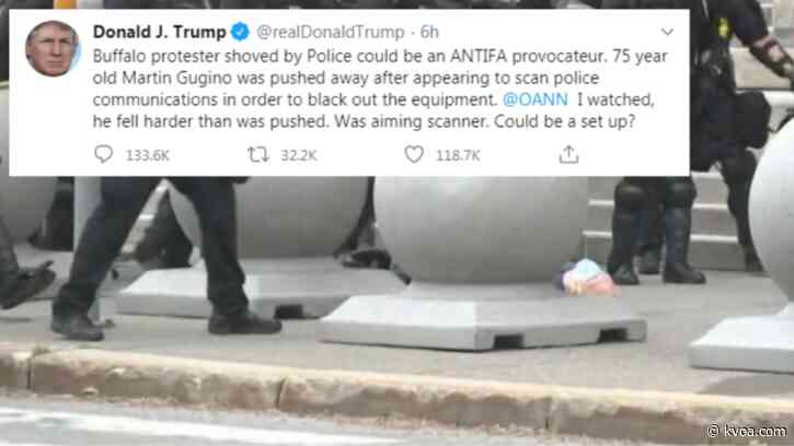 New York governor calls for apology after President Trump suggests conspiracy theory involving protestor injured in viral video