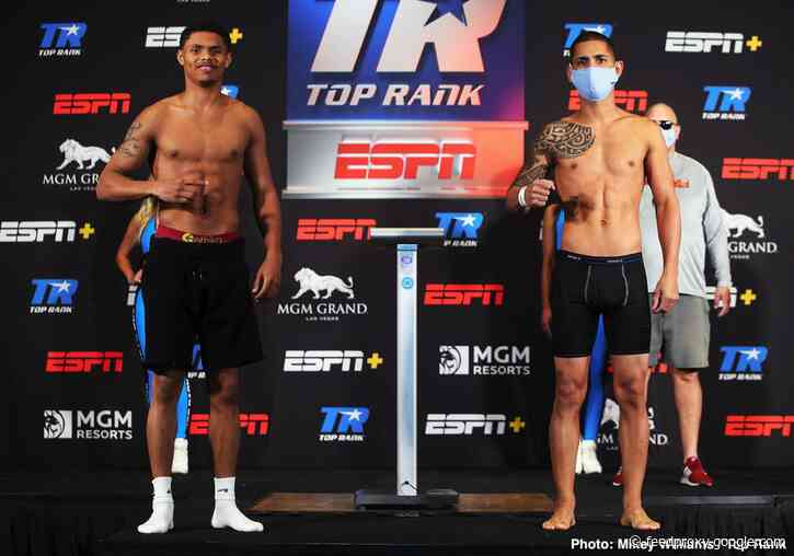 Shakur Stevenson 130 lbs vs. Felix Caraballo 130 lbs – weigh-in results