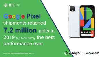 Google Pixel Series Saw More Sales Than OnePlus in 2019, 52 Percent YoY Increase in Shipments: IDC