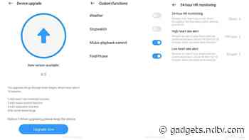 Realme Band Getting V8.0 Update With Music Controls, Heart Rate Reminders, Stopwatch