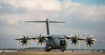 Why huge military aircraft was flying above Bristol