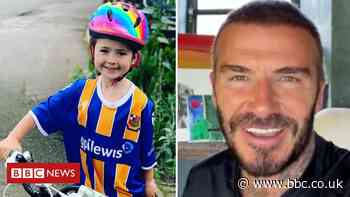 Fundraiser, 5, receives message from David Beckham - BBC News