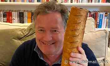 Piers Morgan proudly brandishes 'Britain's biggest sausage roll' as he winds up vegans yet again