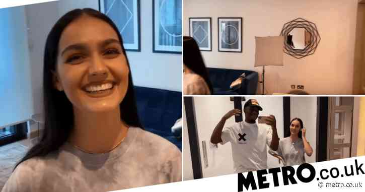 Love Island stars Siannise Fudge and Luke Trotman tour plush London apartment with swimming pool