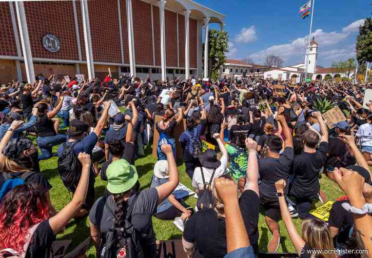 Titans among 1,200 at peaceful protest against police brutality at Fullerton City Hall