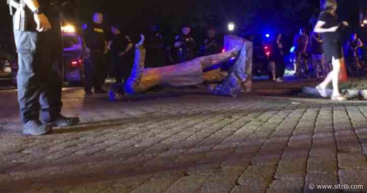 Jefferson Davis statue torn down Virginia