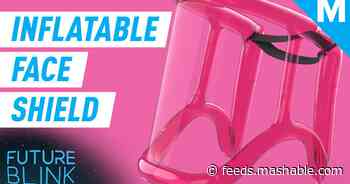 This inflatable face shield is designed for safe social interaction — Future Blink