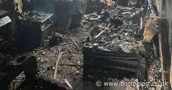 Pictures show devastating damage after fire rips through flat