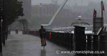Met Office warns of heavy rain and potential flooding in the North East
