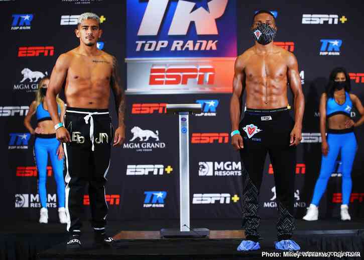 Jessie Magdaleno 127.9 lbs vs. Yenifel Vicente 126.5 lbs – weigh-in results for Thursday in Las Vegas