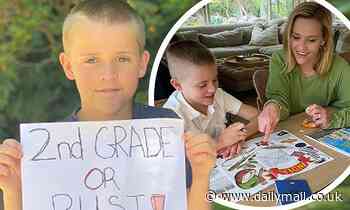 Reese Witherspoon, 44, praises her son Tennessee, seven, for graduating