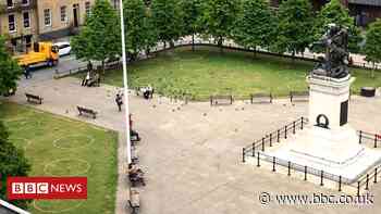 Coronavirus: Circles mark out distancing in Newcastle parks