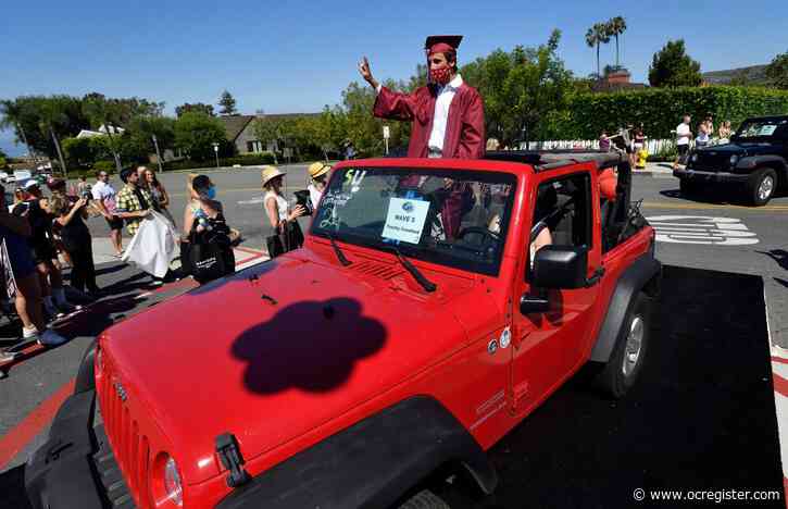 Laguna Beach High School graduates its Class of 2020 in a unusual ceremony at Guyer Stadium