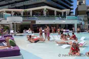 What mask? Las Vegas tourists at the Cosmopolitan act like the virus is long gone