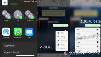 WhatsApp for iPhone to Get Redesigned Menu, Add Contact Shortcuts to iOS Share Sheet