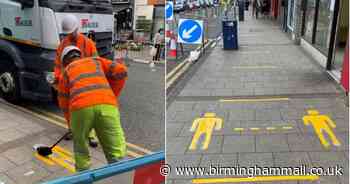 New pavement warnings ahead of shops reopening
