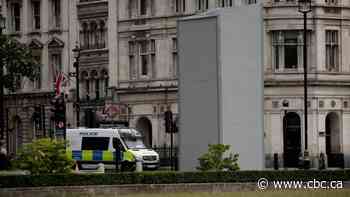 Boris Johnson says it's 'absurd' Churchill statue is boarded up for protection