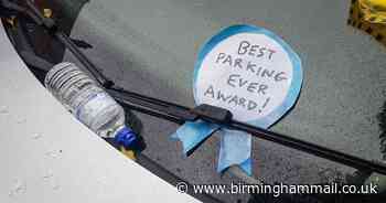Sarcastic 'Best Parking Ever Award' left on car - and locals love it