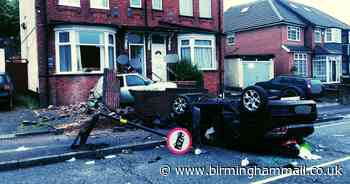 'Drink-drive' probe as car ploughs into wall and overturns