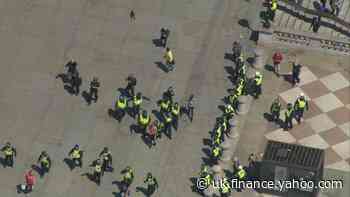 Police and protesters clash