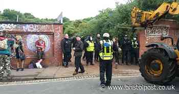 Police on scene as eviction notice served to travellers