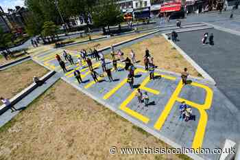 Greenwich Council unveil giant 'Black Lives Matter' message