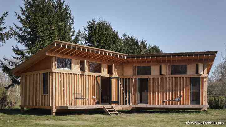 Crafted Works exposes timber structure throughout cabin in the Netherlands
