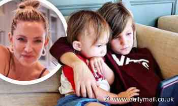 Kate Hudson shares an adorable photo of Bingham, eight, and Rani, one, bonding during isolation