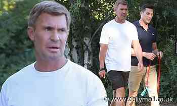 Jeff Lewis and his ex-boyfriend Scott Anderson reunite for a walk with their dogs