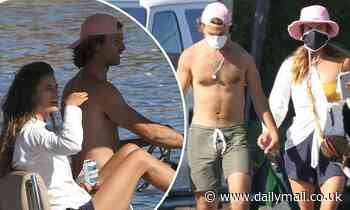Nina Agdal joins shirtless beau Jack Brinkley-Cook on a boat ride with his  sisters Alexa and Sailor
