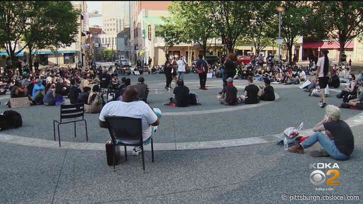 Group Of Protesters March From Market Square To Allegheny County Jail