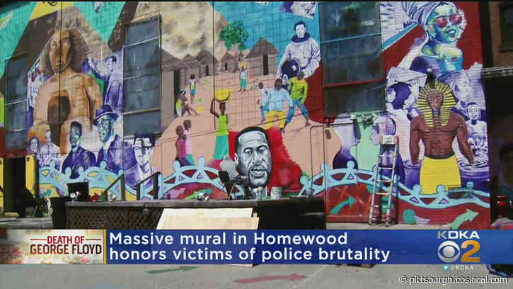 Local Artist Painting Mural In Homewood To Honor Victims Of Police Brutality