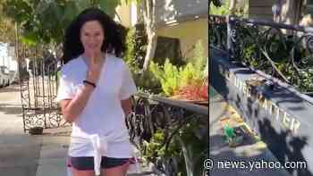 Man says white couple called police for stenciling 'black lives matter' on his property