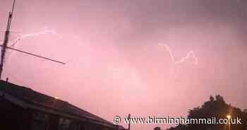 Pictured: Double rainbow and lightening as storm hits Brum