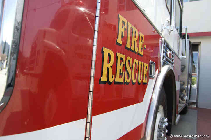 Just a drill: Firefighters, trucks and equipment at Garden Grove Hyatt Regency