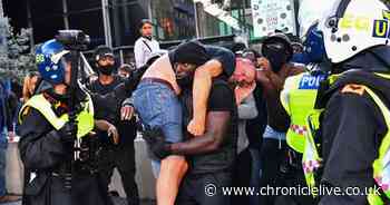 Hero who rescued white protester in viral photo breaks his silence