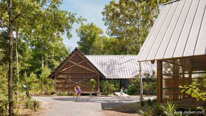 Pine pavilions form Marine Education Center in Mississippi by Lake Flato Architects